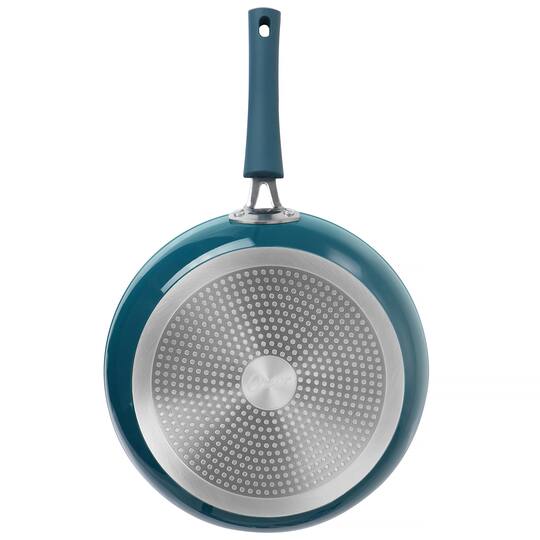 Oster Corbett 12'' Blue Nonstick Aluminum Frying Pan